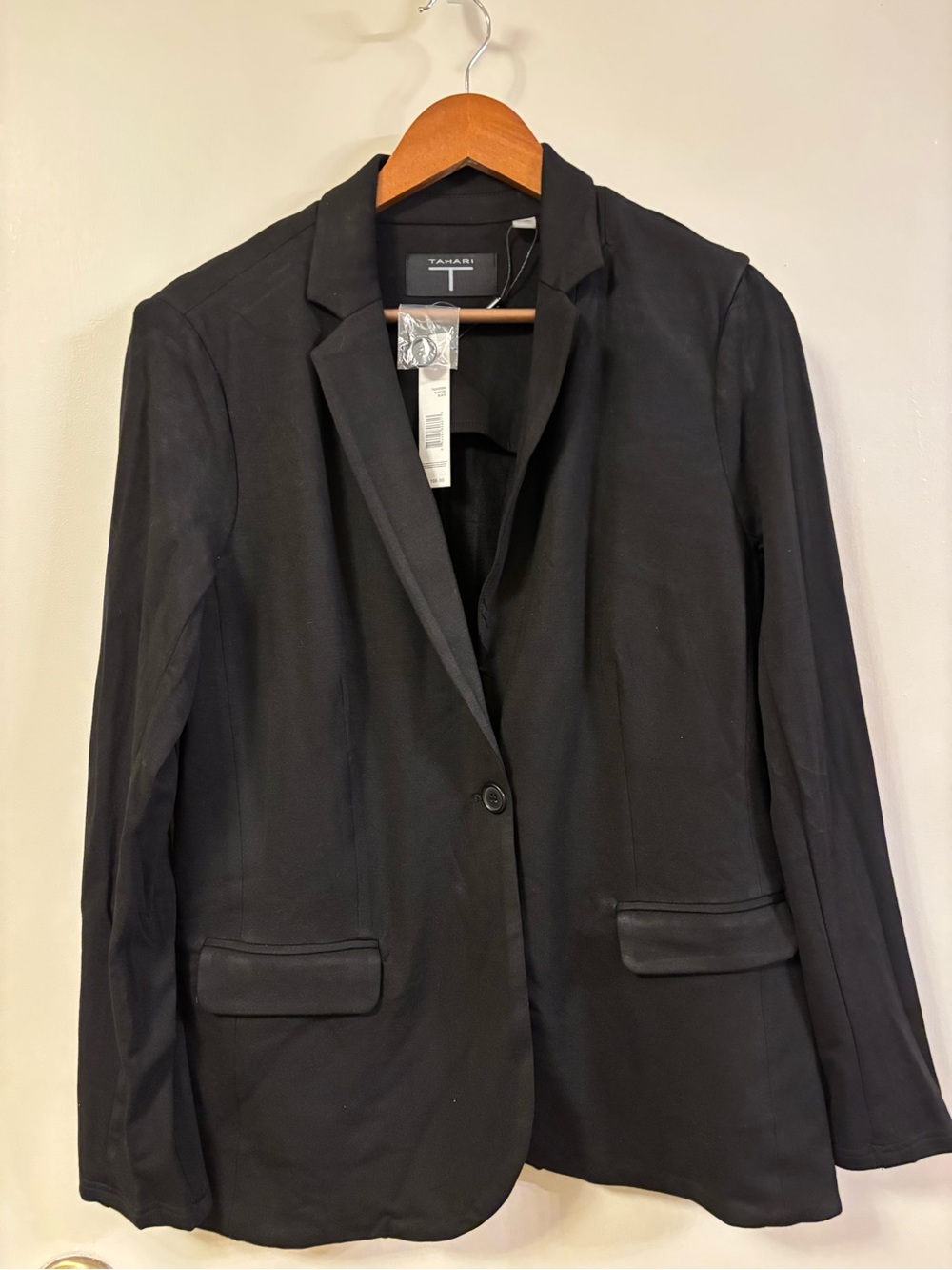 Tahari Black Single-Button Blazer Jacket